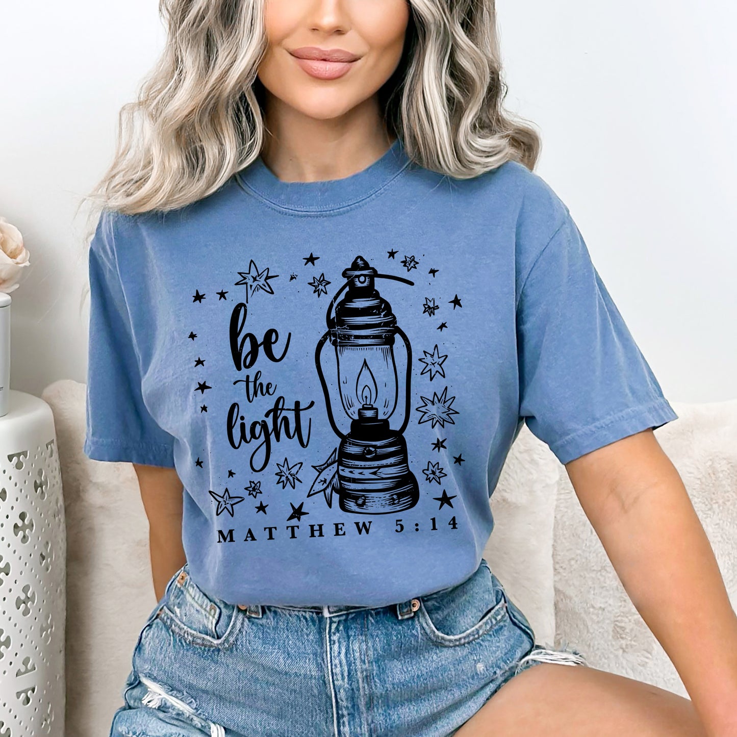 Be The Light Stars | Garment Dyed Tee