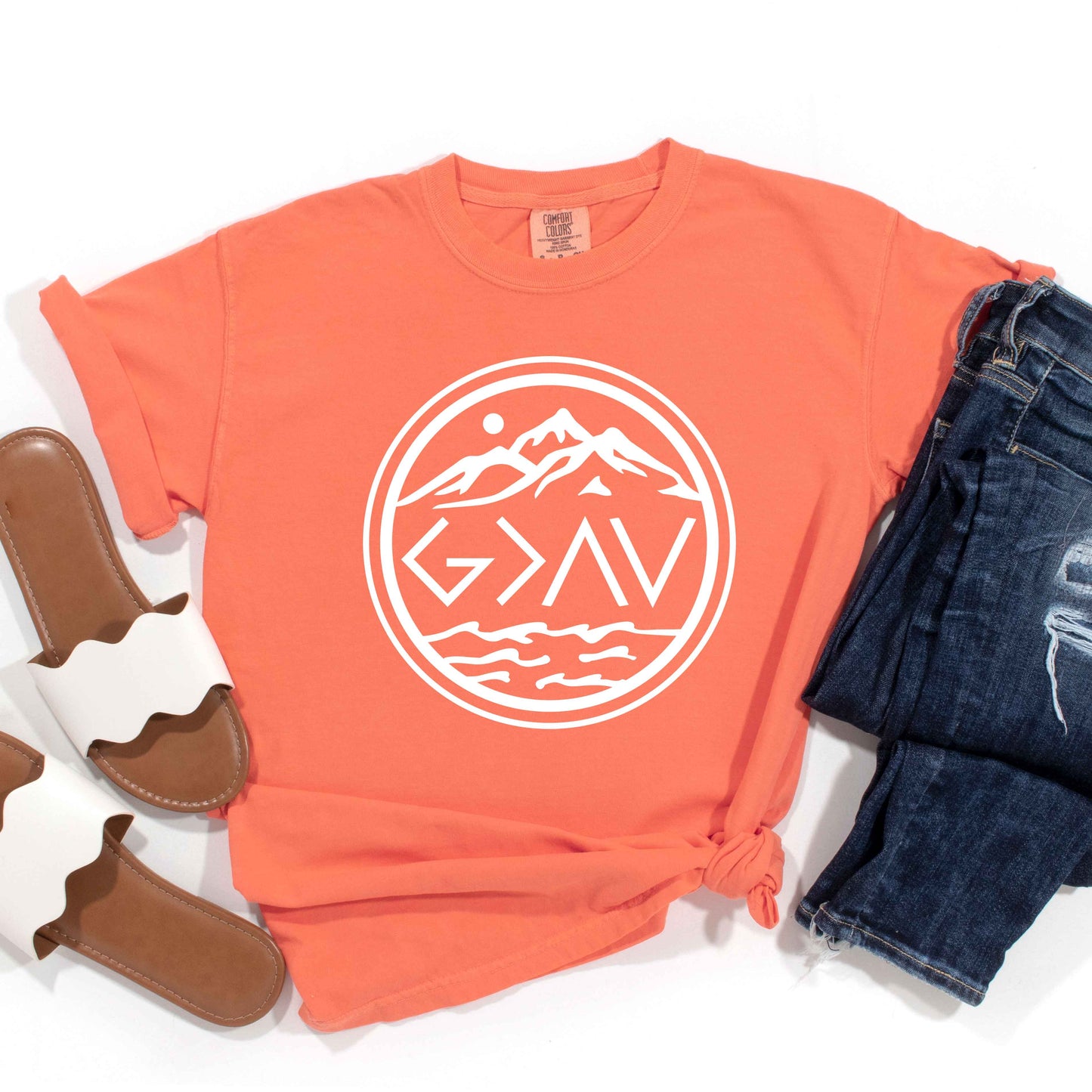 God Is Greater Circle | Garment Dyed Tee