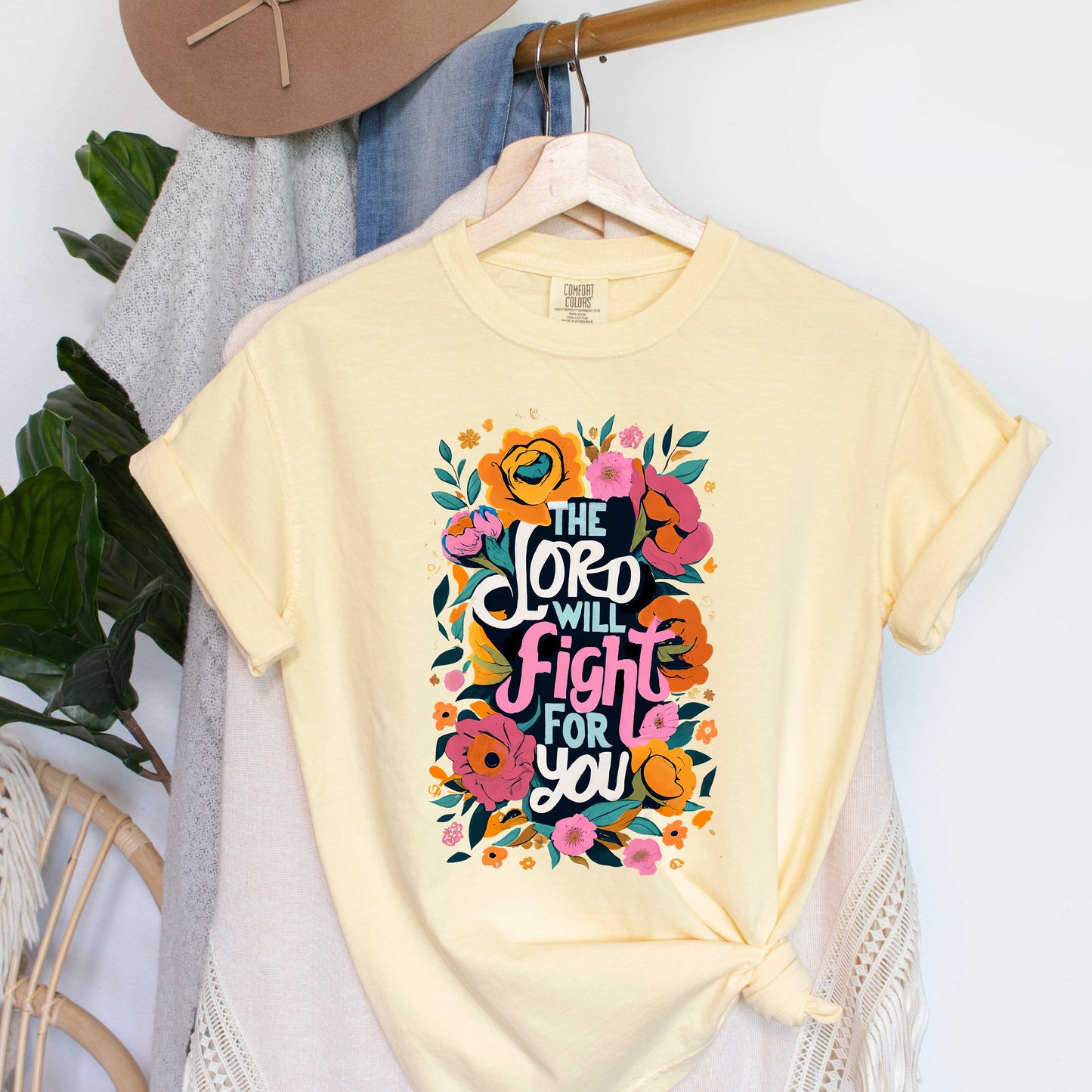 The Lord Will Fight For You | Garment Dyed Tee