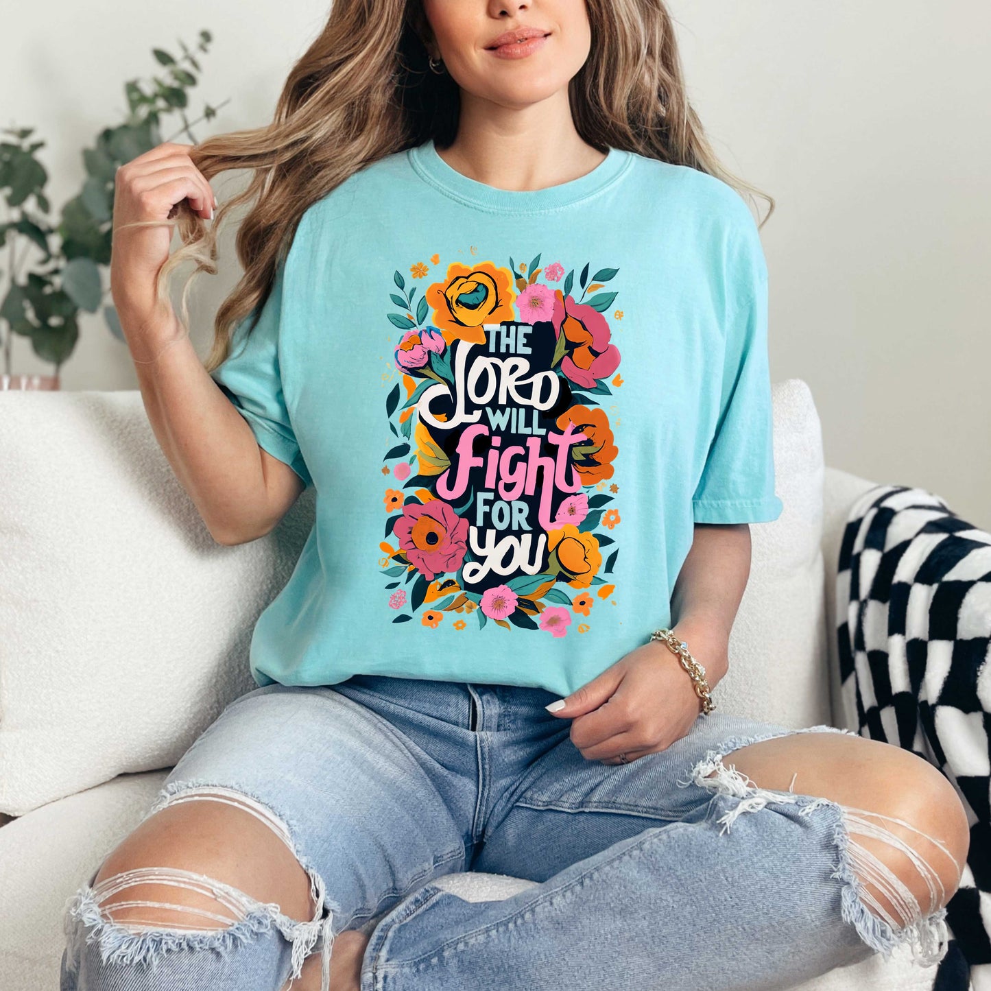 The Lord Will Fight For You | Garment Dyed Tee