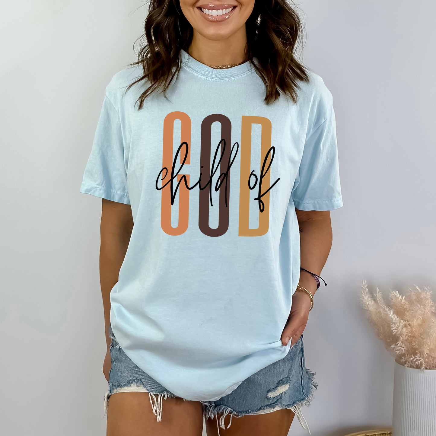 Child Of God Cursive | Garment Dyed Tee
