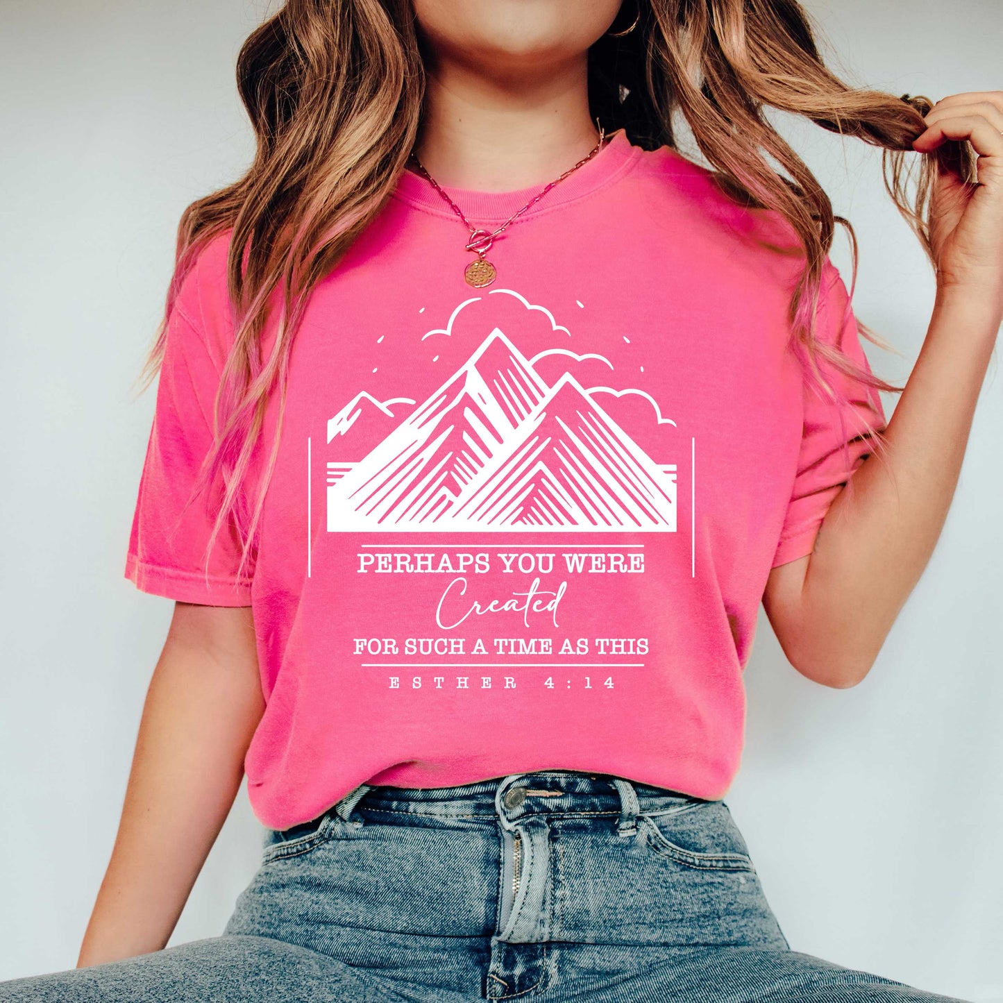 You Were Created Mountains| Garment Dyed Tee