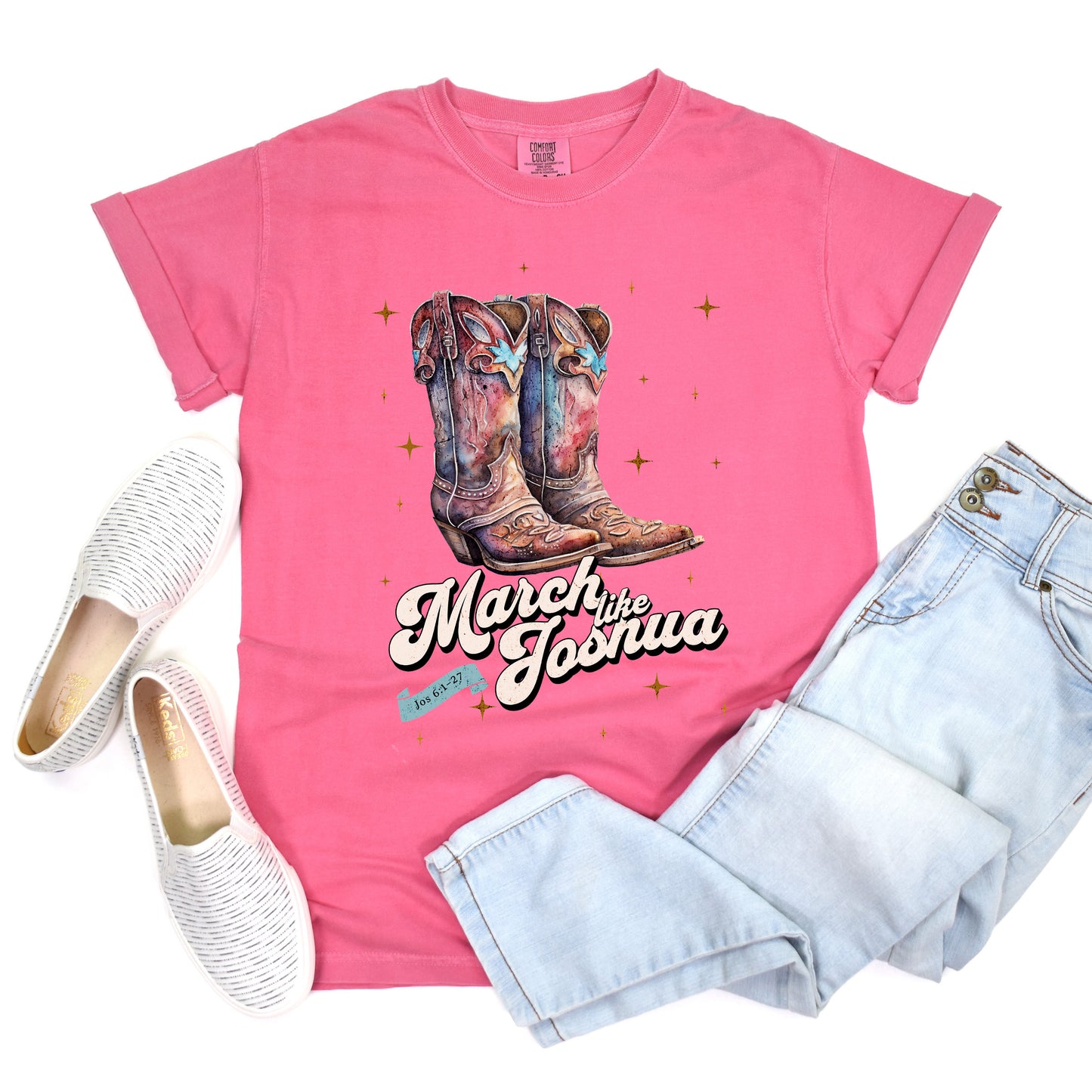 March Like Joshua | Garment Dyed Tee