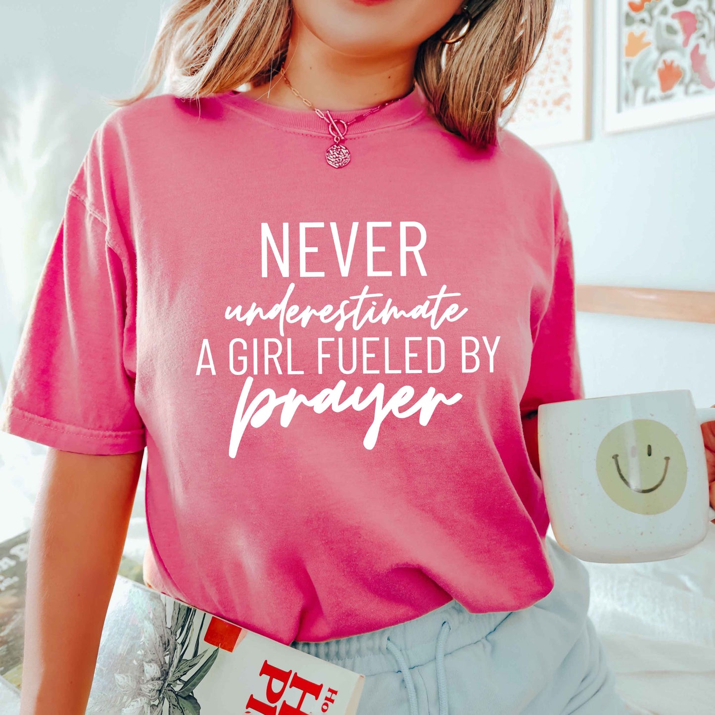 Never Underestimate A Girl | Garment Dyed Tee