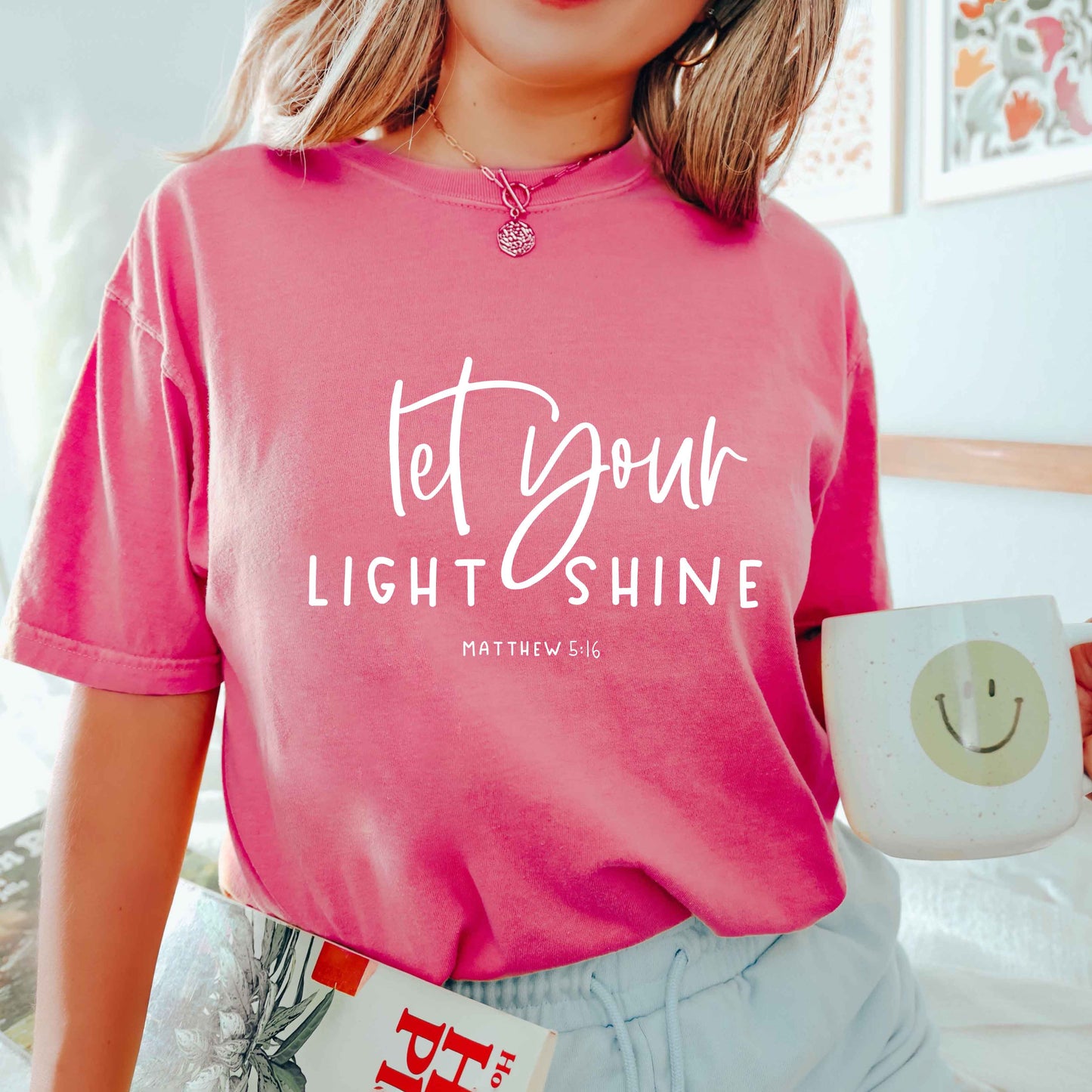 Let Your Light Shine Scripture | Garment Dyed Tee