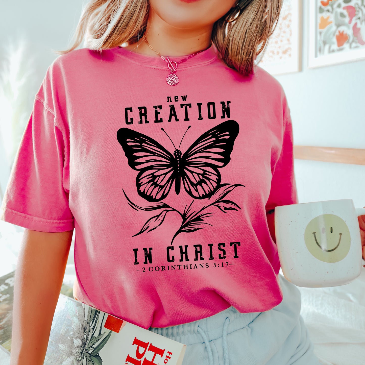 New Creation In Christ Butterfly | Garment Dyed Tee