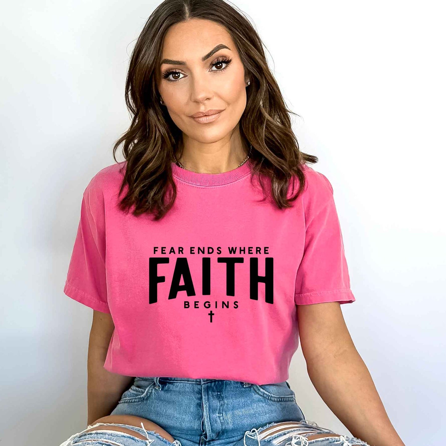 Fear Ends Faith Begins | Garment Dyed Tee