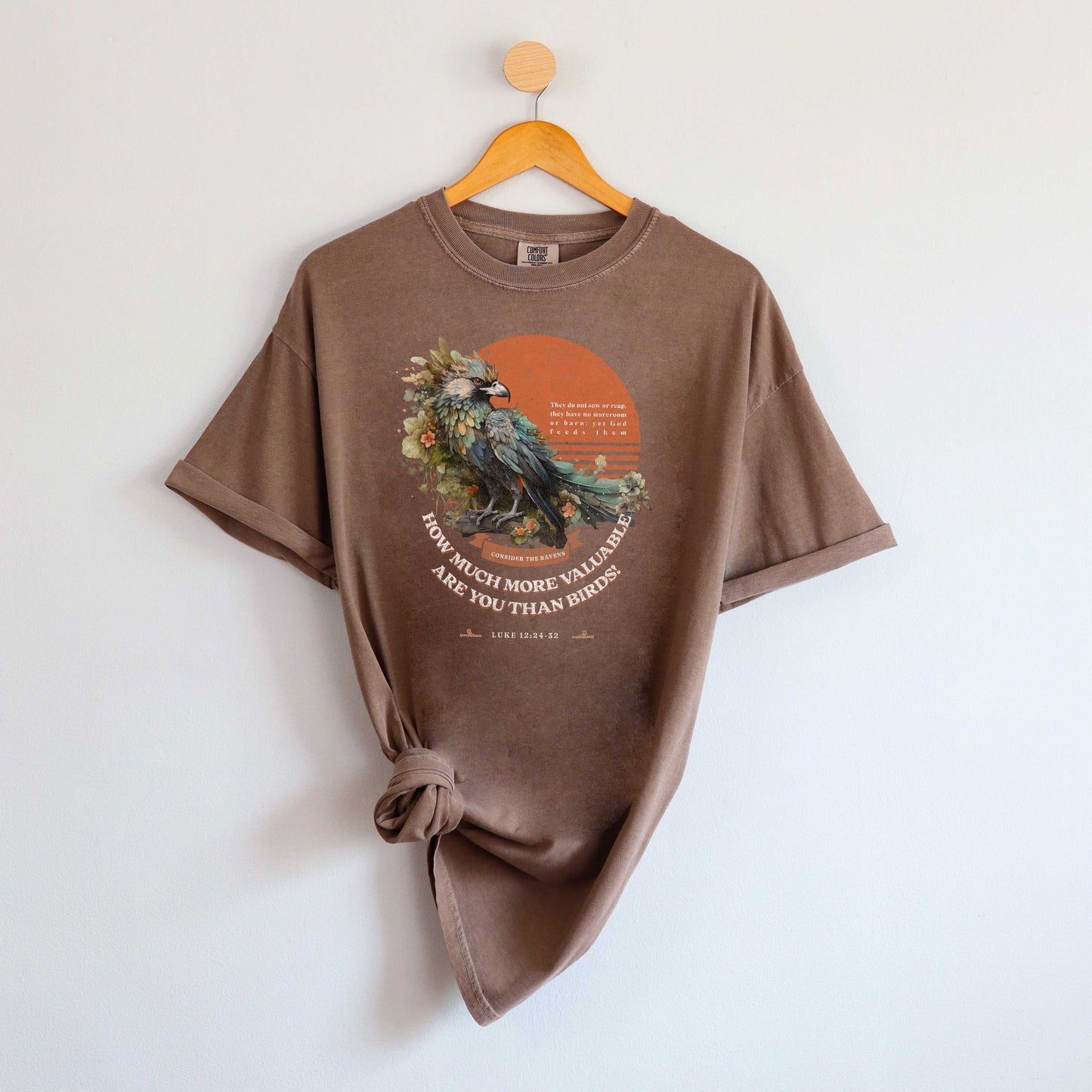 Floral Raven | Garment Dyed Tee