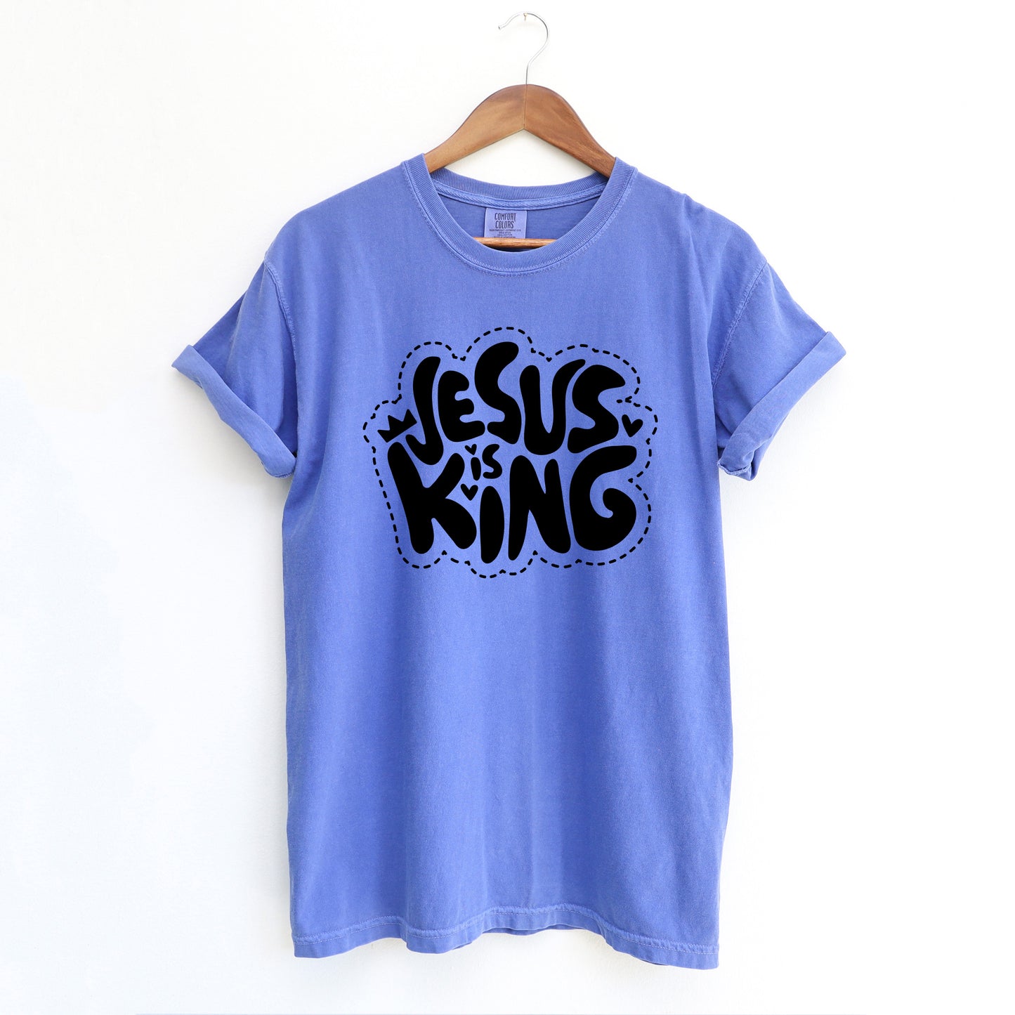 Jesus Is King Hearts | Garment Dyed Tee