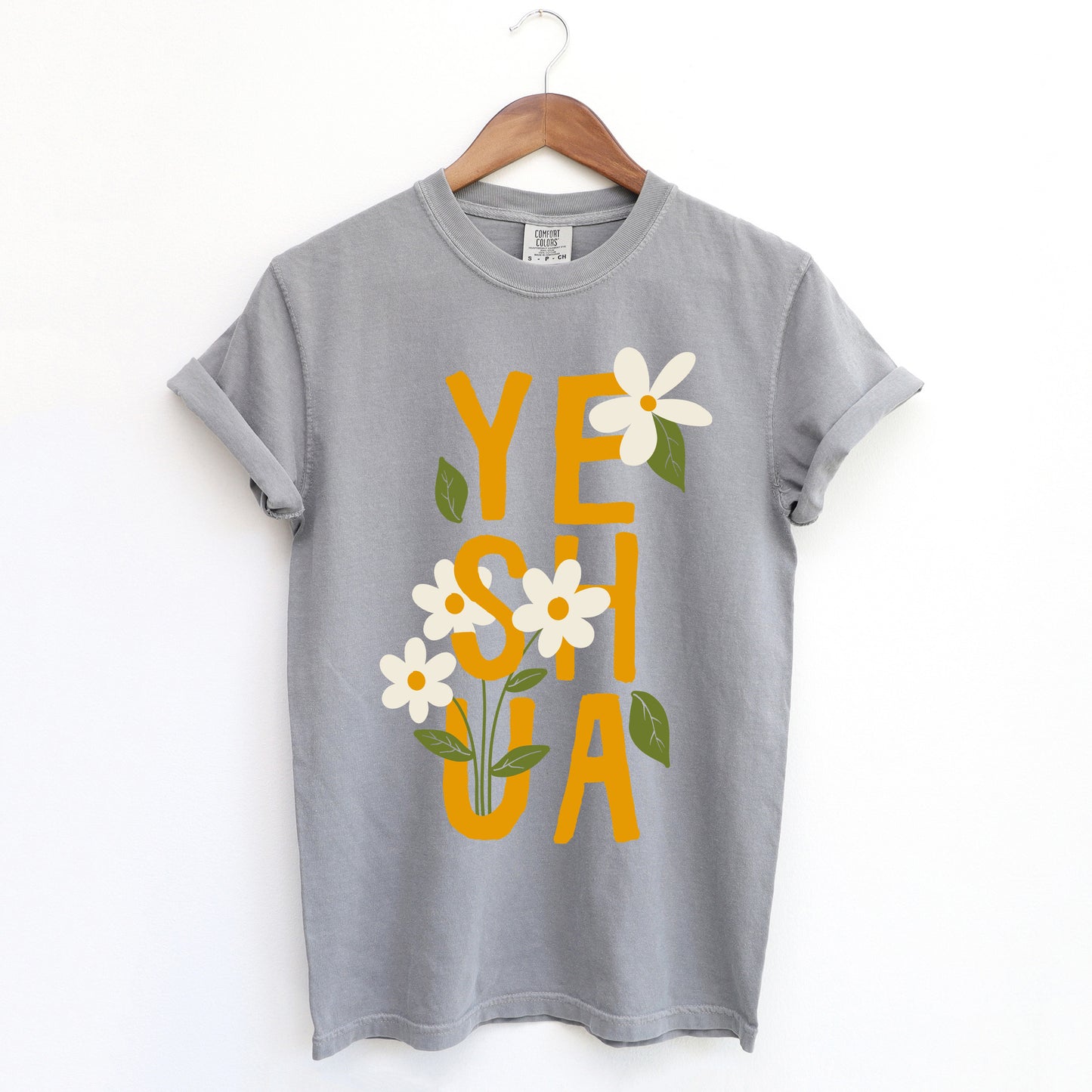 Floral Yeshua | Garment Dyed Tee