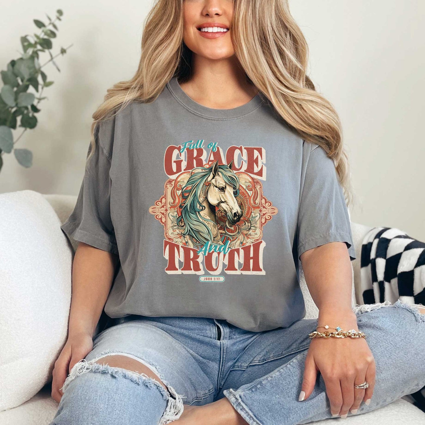 Grace Horse | Garment Dyed Tee