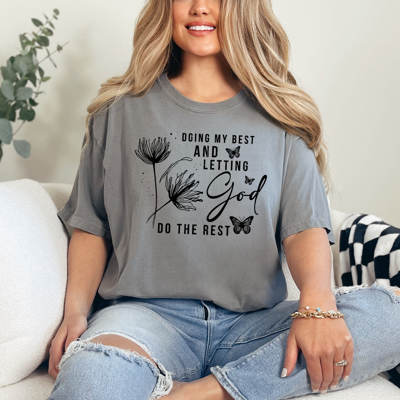 Let God Do The Rest | Garment Dyed Tee