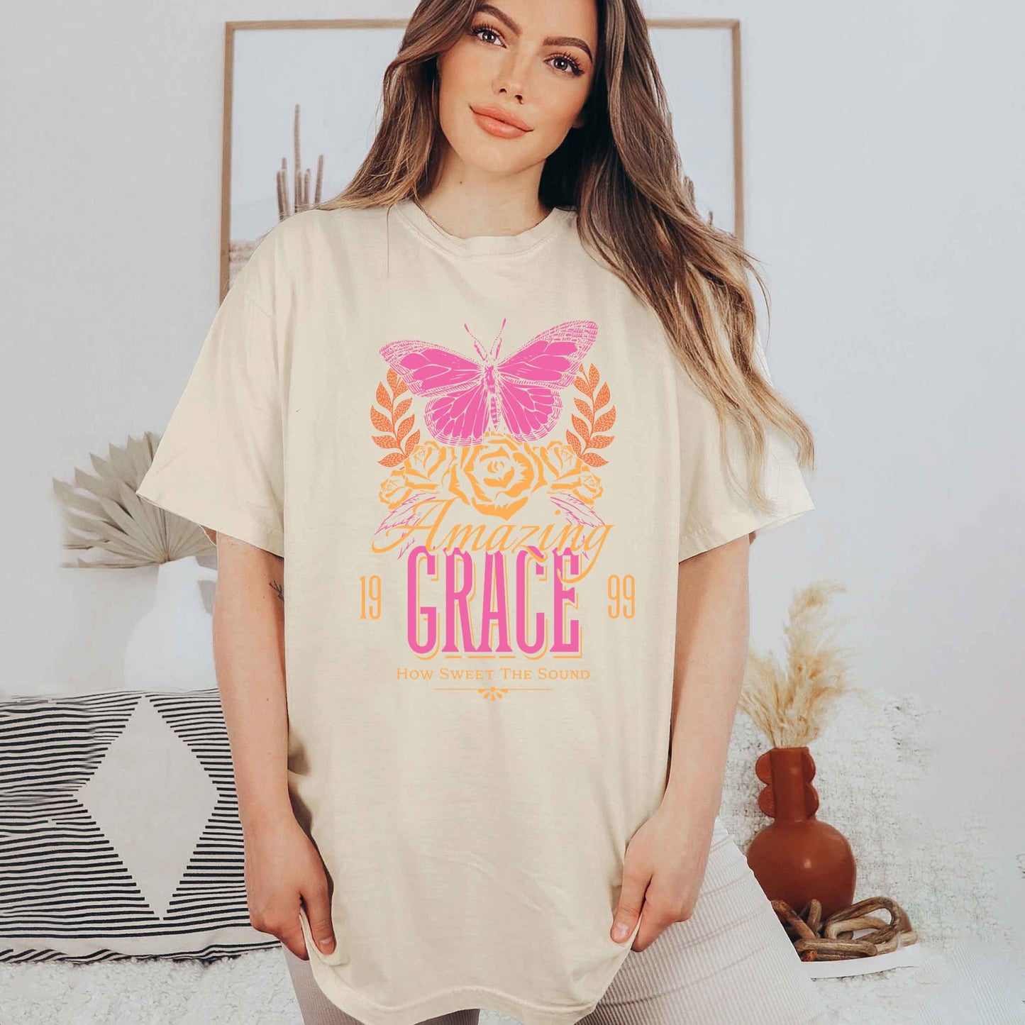Amazing Grace Butterfly | Garment Dyed Tee