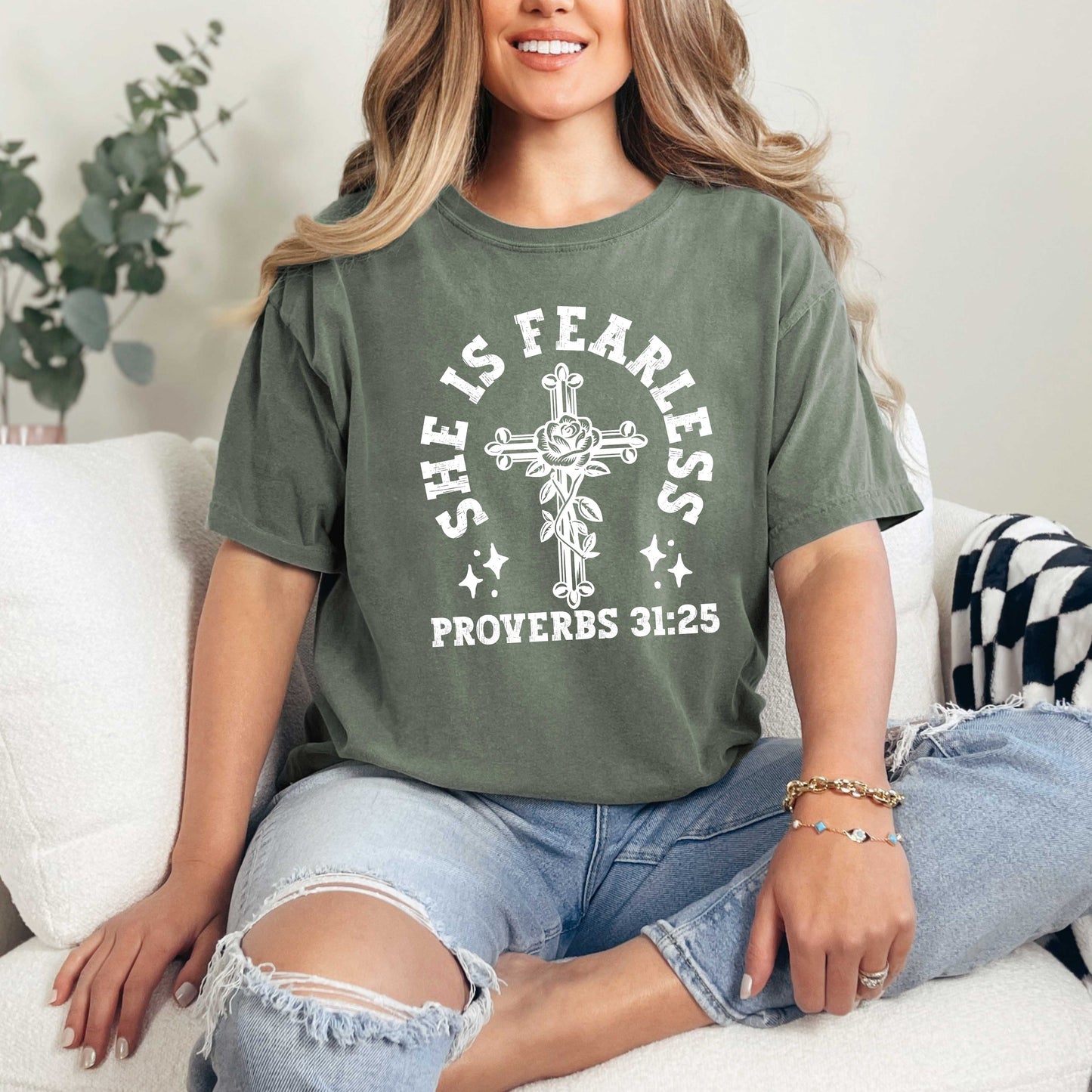 She Is Fearless | Garment Dyed Tee