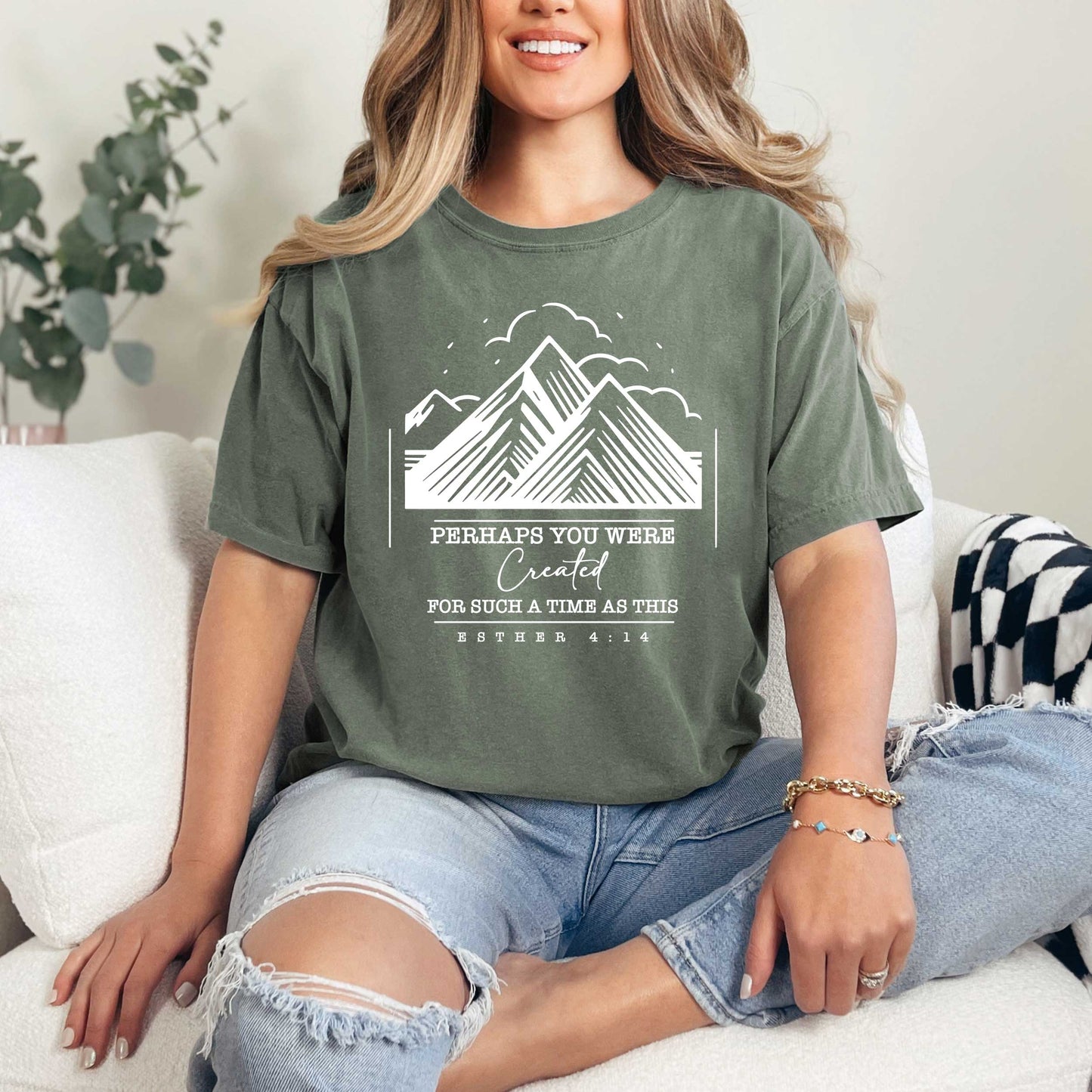 You Were Created Mountains| Garment Dyed Tee