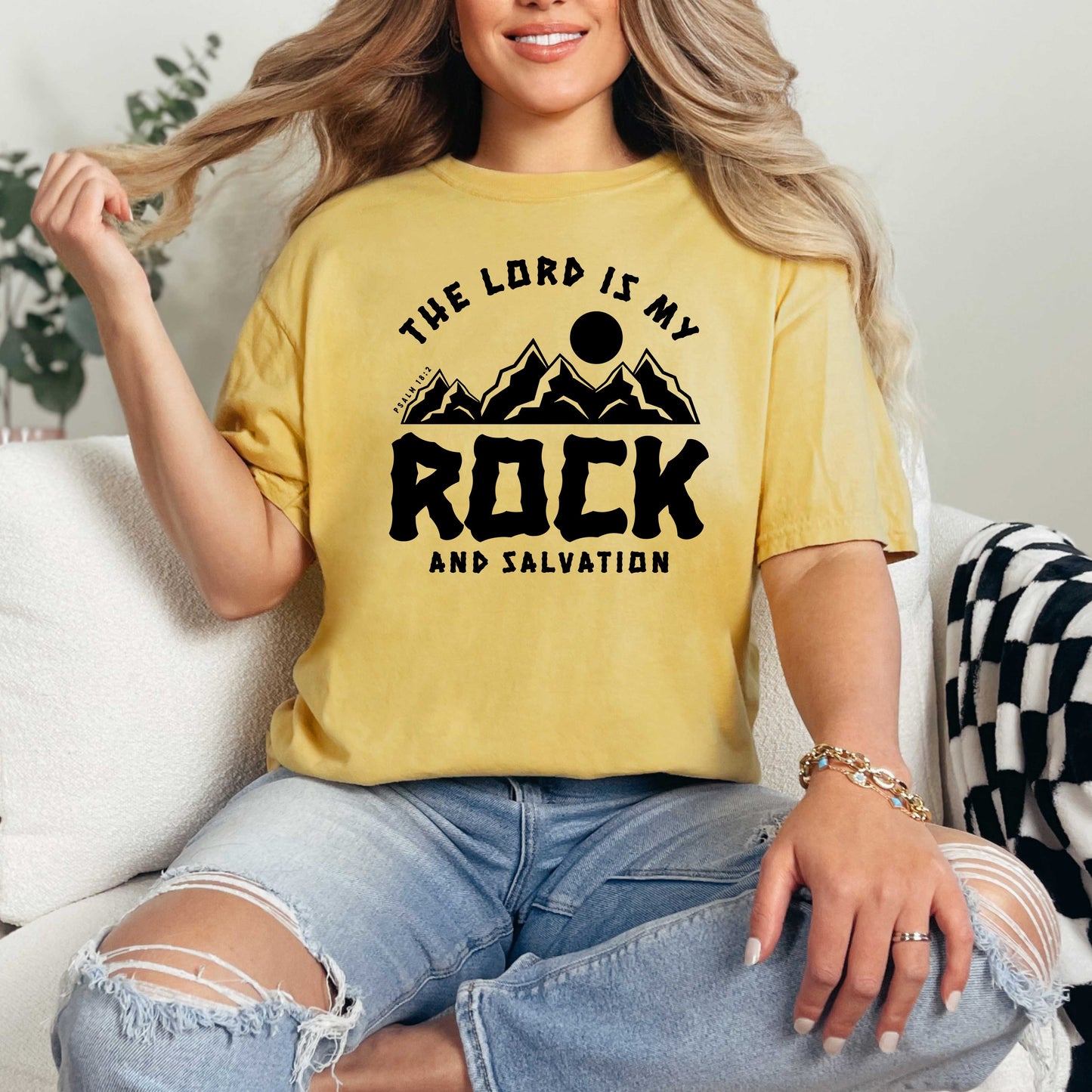 The Lord Is My Rock | Garment Dyed Tee