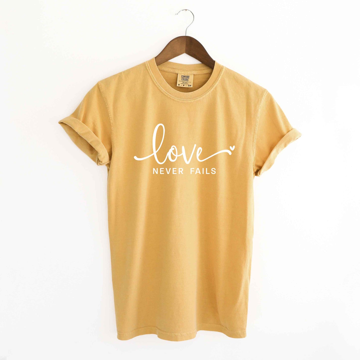 Love Never Fails | Garment Dyed Tee