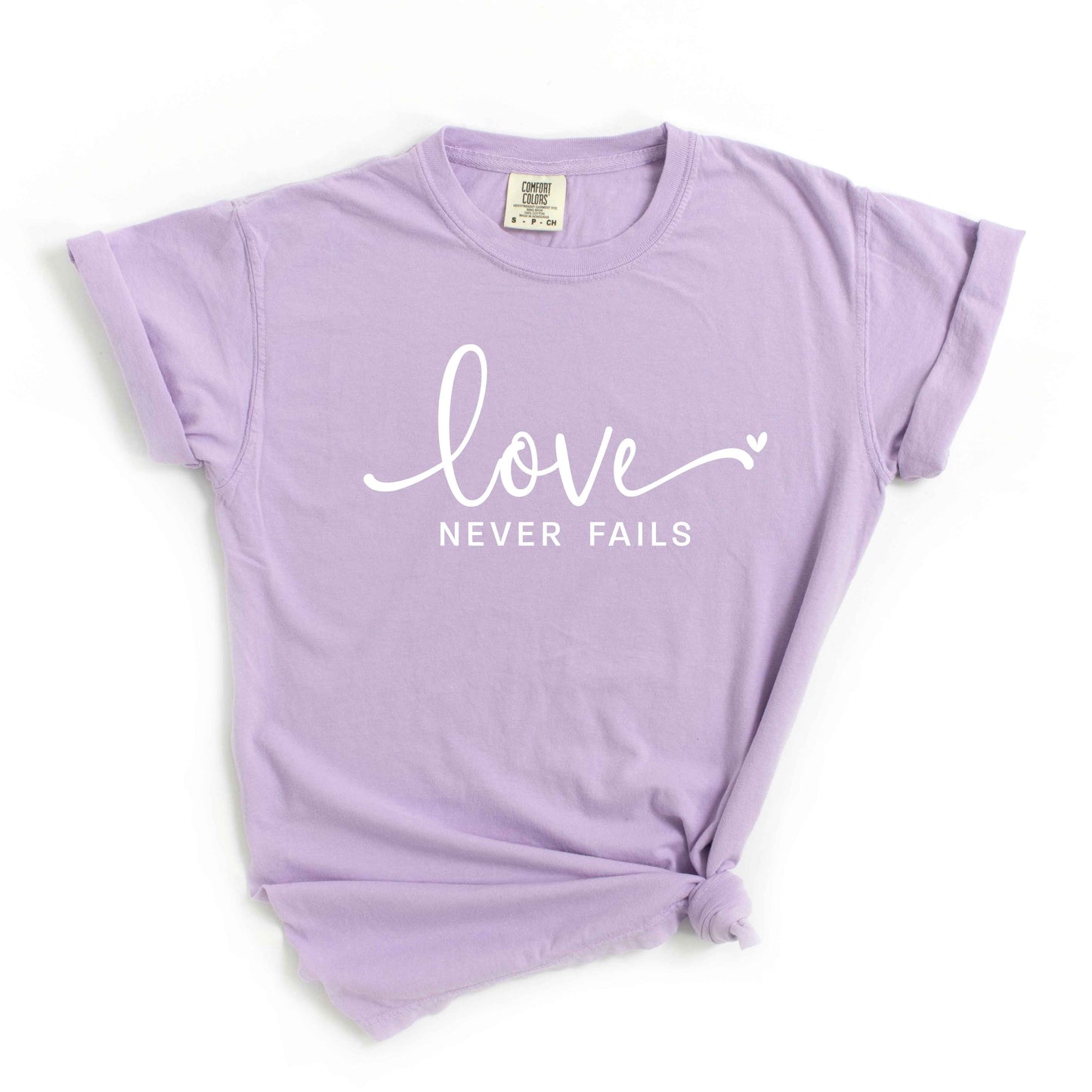 Love Never Fails | Garment Dyed Tee