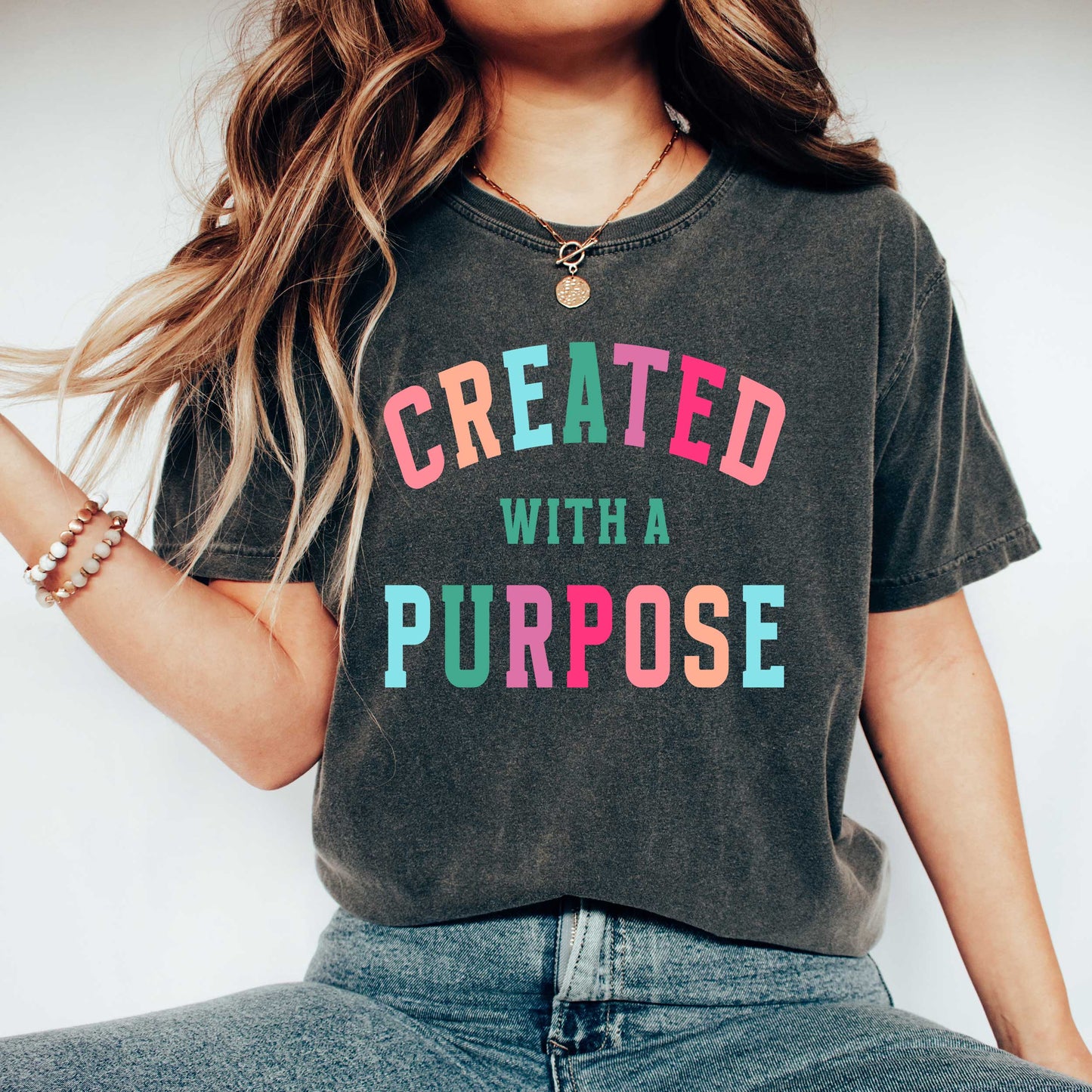 Created With A Purpose Colorful | Garment Dyed Tee