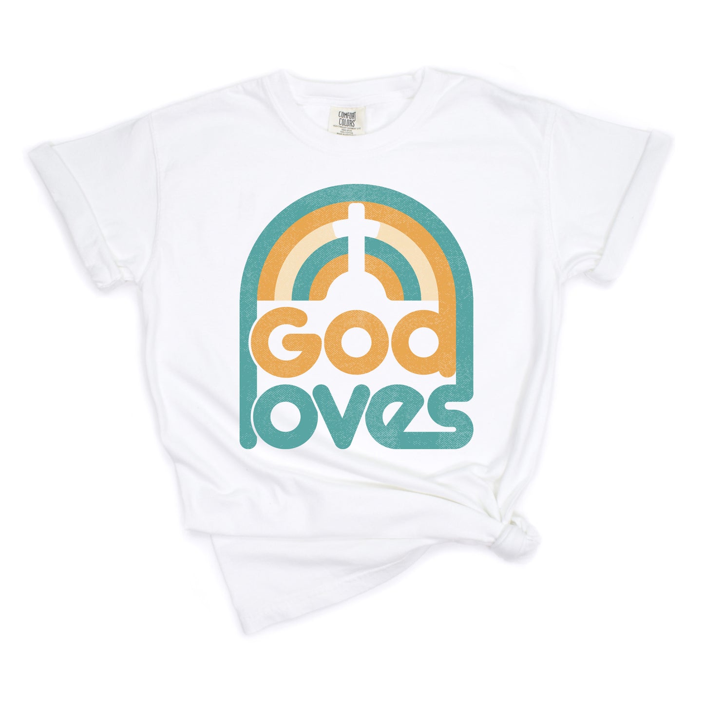 God Loves Rainbow | Garment Dyed Tee