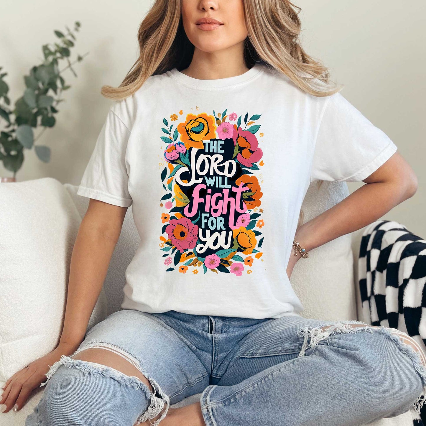 The Lord Will Fight For You | Garment Dyed Tee