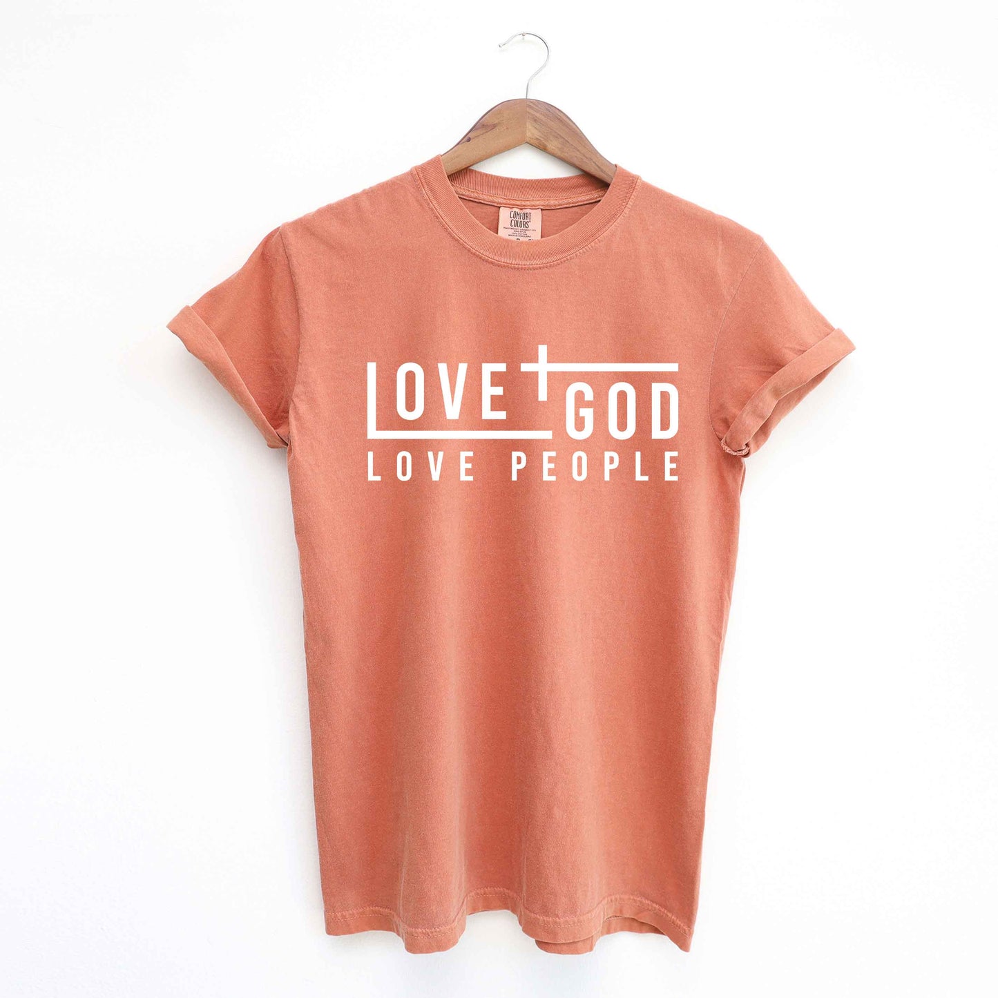 Love God Love People | Garment Dyed Tee