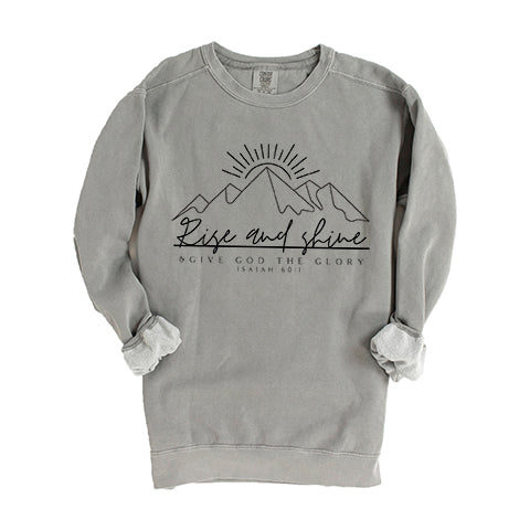 Rise And Shine Glory | Garment Dyed Sweatshirt