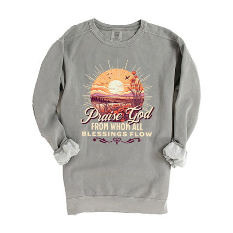 From Who All Blessings Flow | Garment Dyed Sweatshirt
