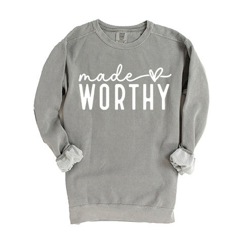 Made Worthy Heart | Garment Dyed Sweatshirt