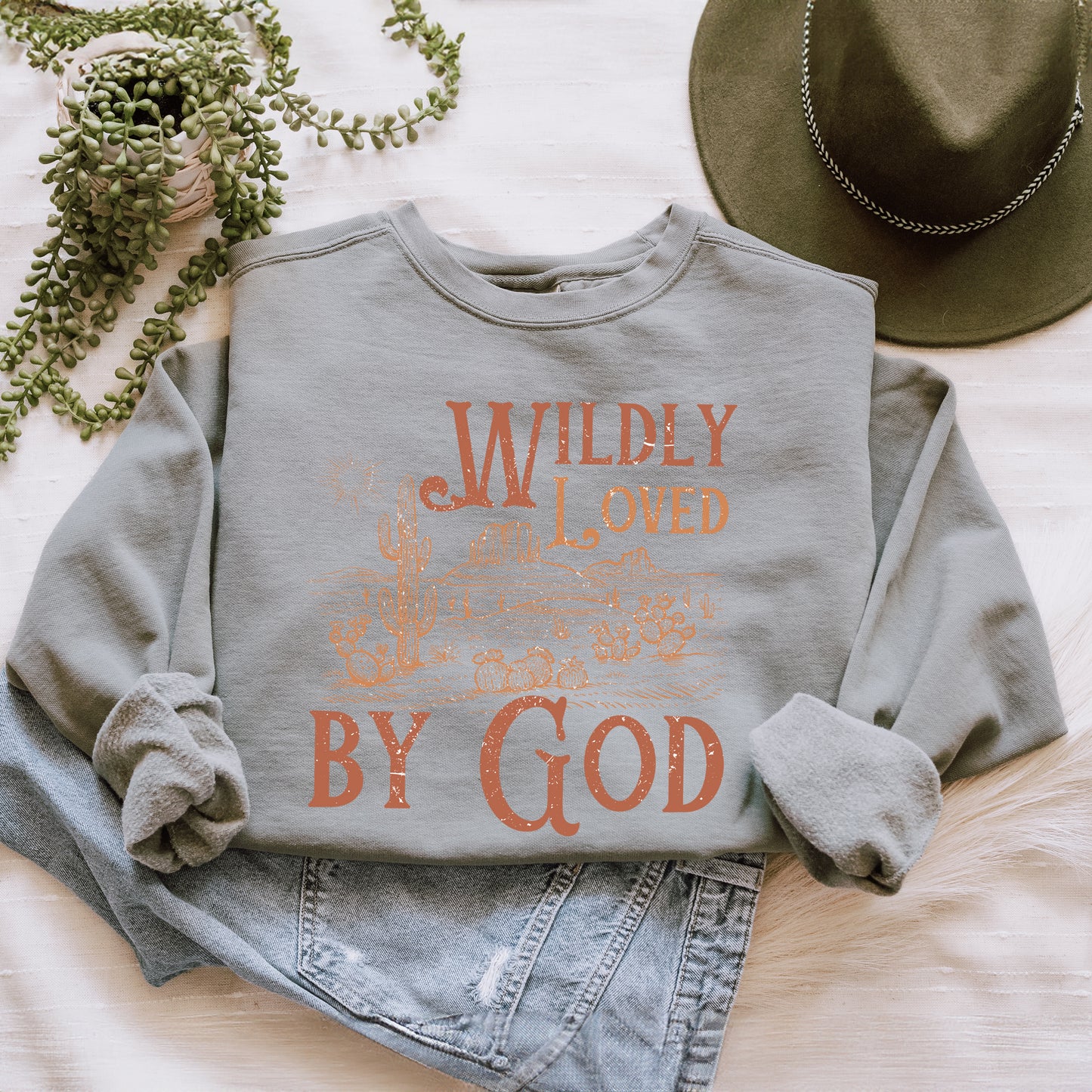 Wildly Loved Cactus | Garment Dyed Sweatshirt