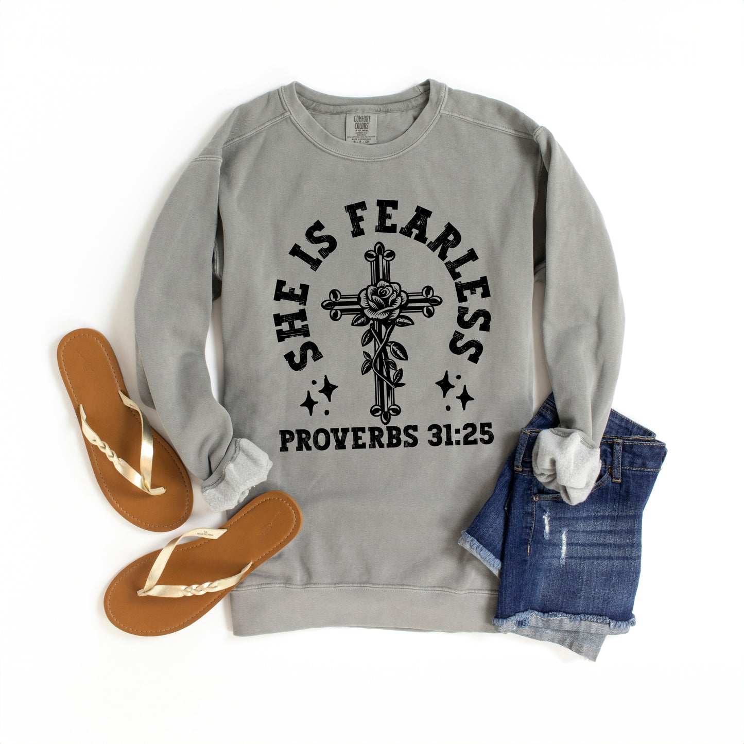 She Is Fearless | Garment Dyed Sweatshirt