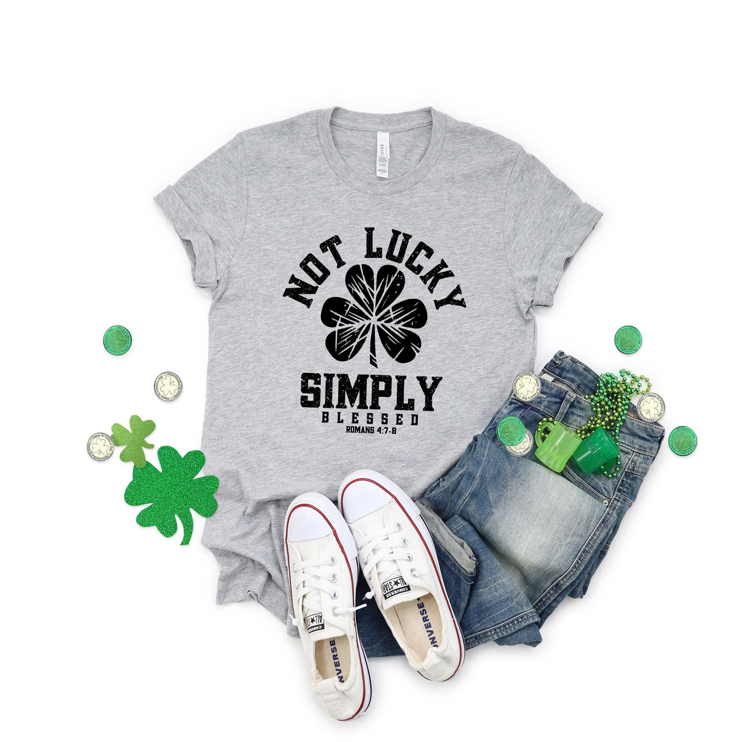 Not Lucky Blessed Clover | Short Sleeve Crew Neck