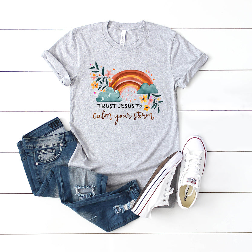 Trust Jesus Rainbow | Short Sleeve Crew Neck