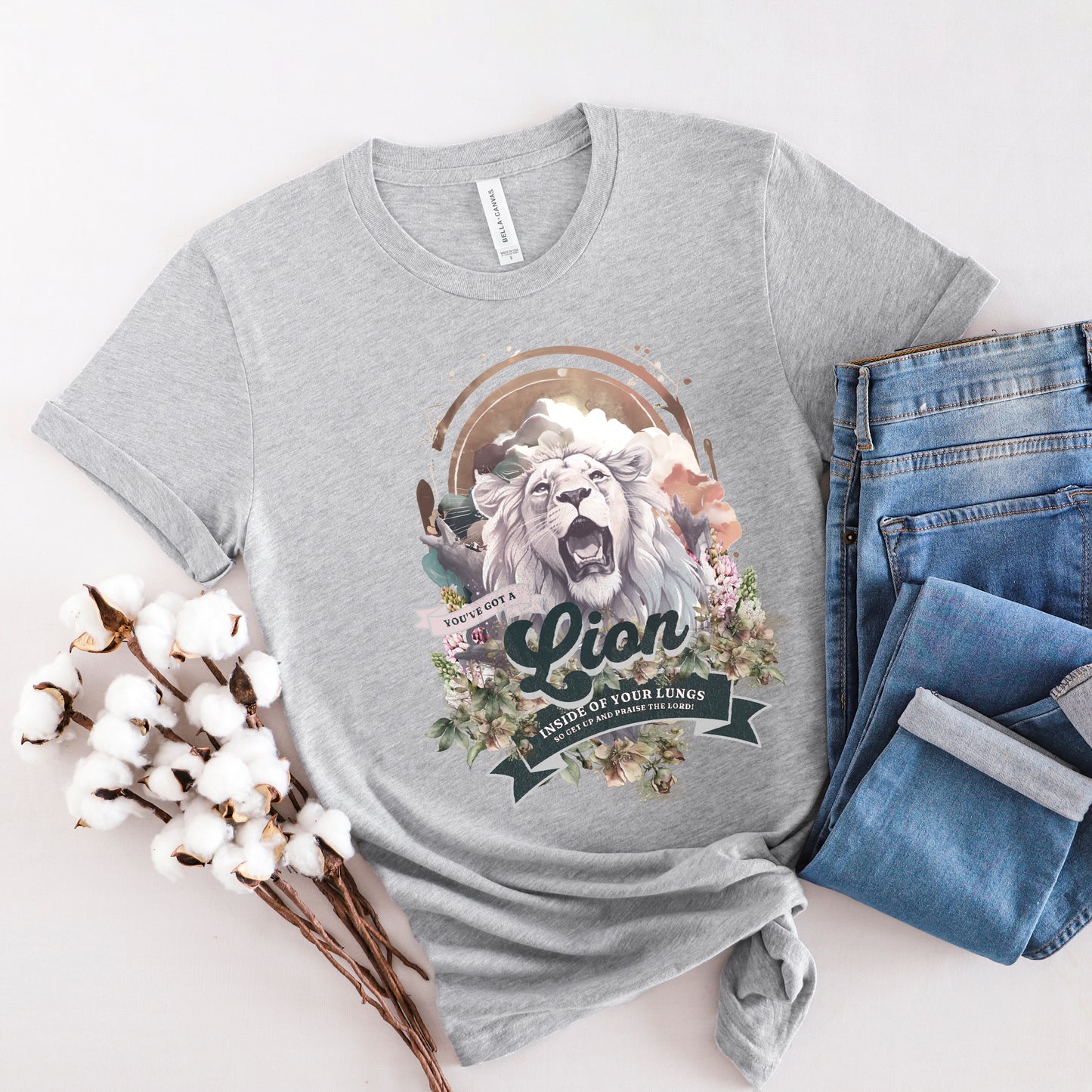 Lion In Your Lungs | Short Sleeve Graphic Crew Neck