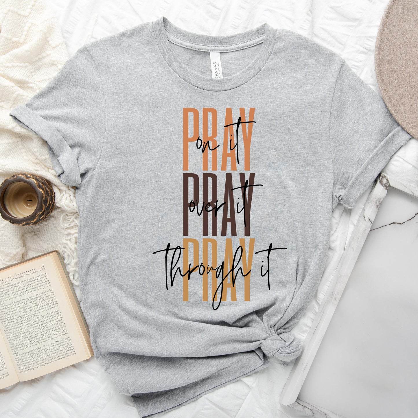 Pray Over It Cursive | Short Sleeve Crew Neck