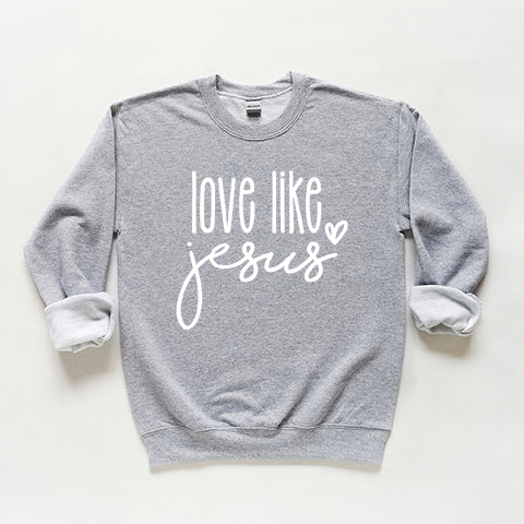 Love Like Jesus Cursive Heart | Youth Sweatshirt
