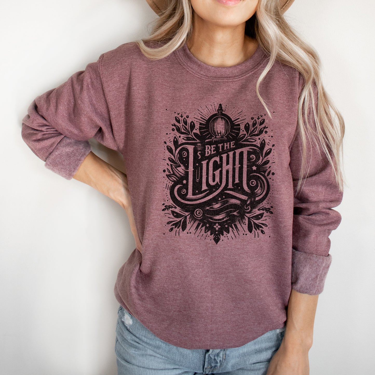Be The Light Script| Graphic Sweatshirt