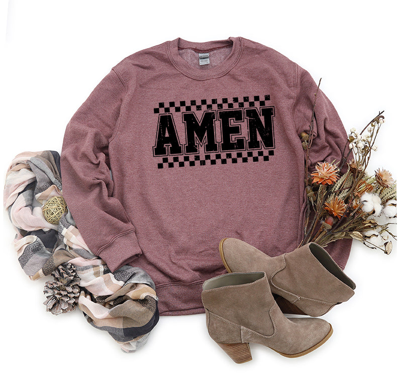 Amen Checkered | Sweatshirt