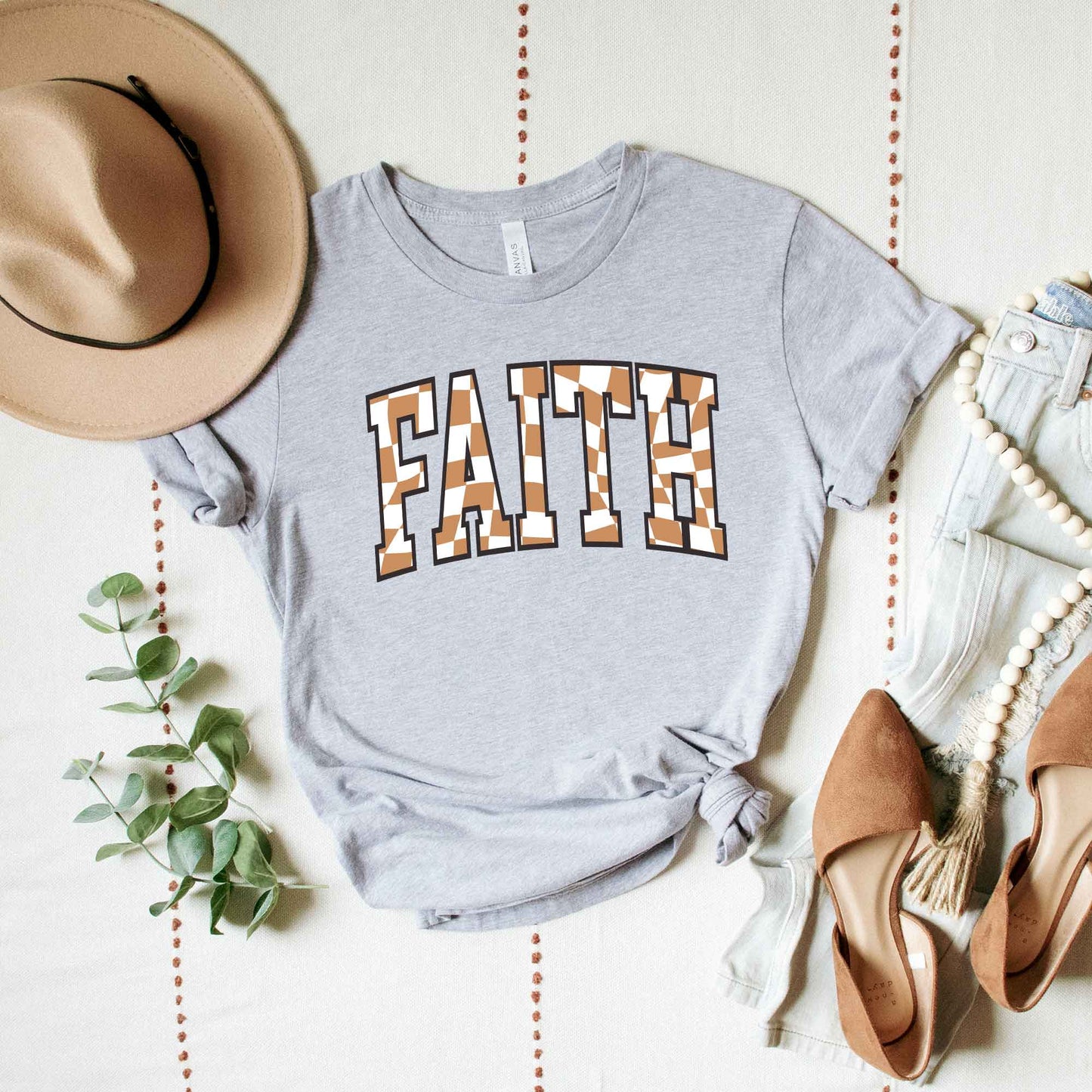 Checkered Faith | Short Sleeve Crew Neck
