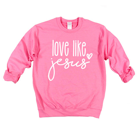 Love Like Jesus Cursive Heart | Youth Sweatshirt