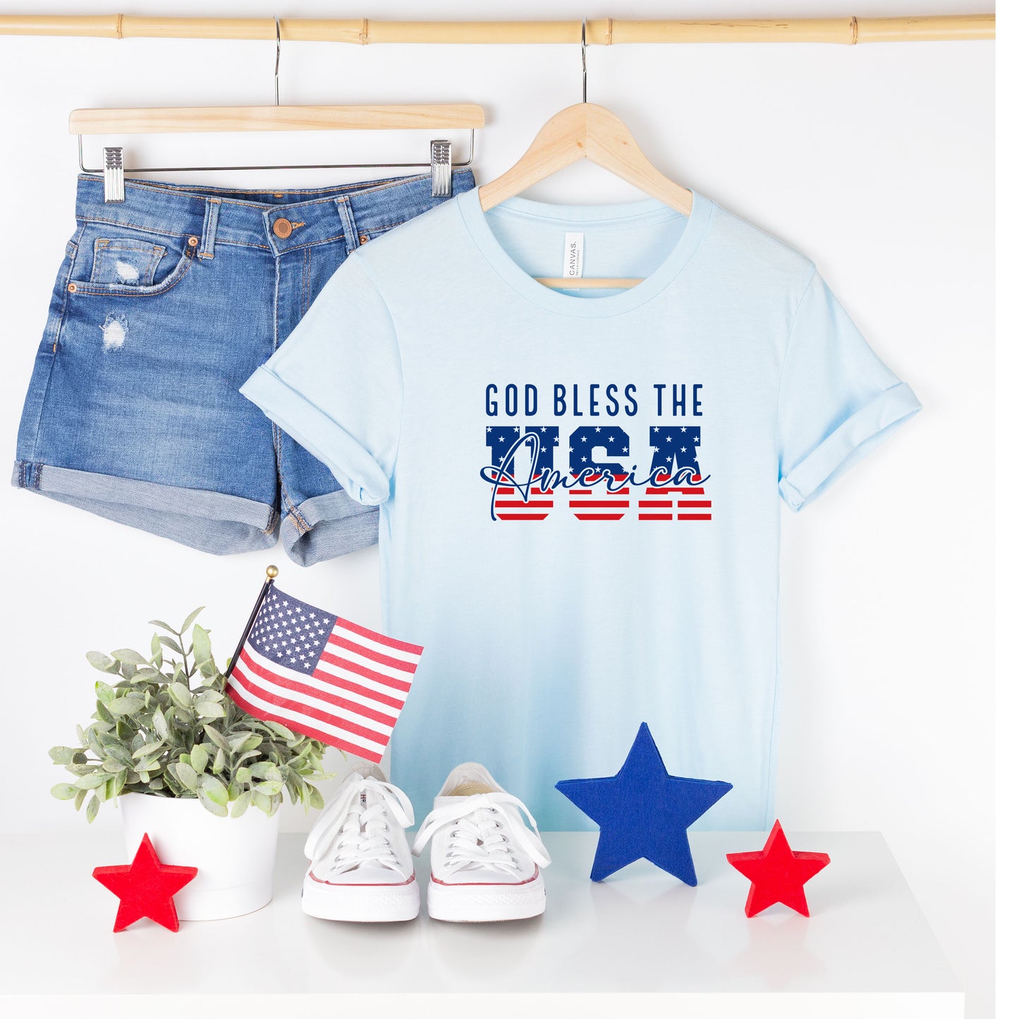 God Bless The USA | Short Sleeve Crew Neck