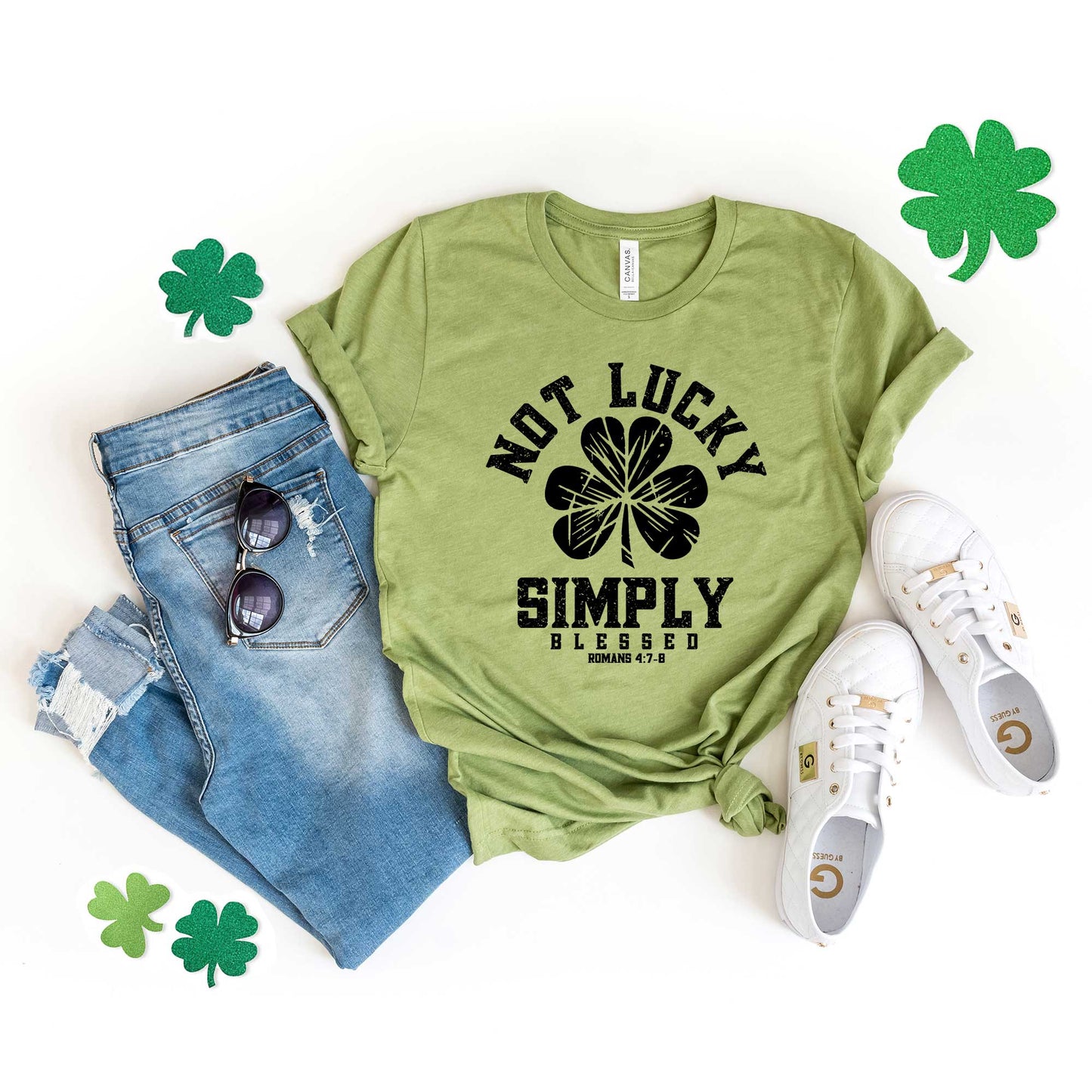 Not Lucky Blessed Clover | Short Sleeve Crew Neck