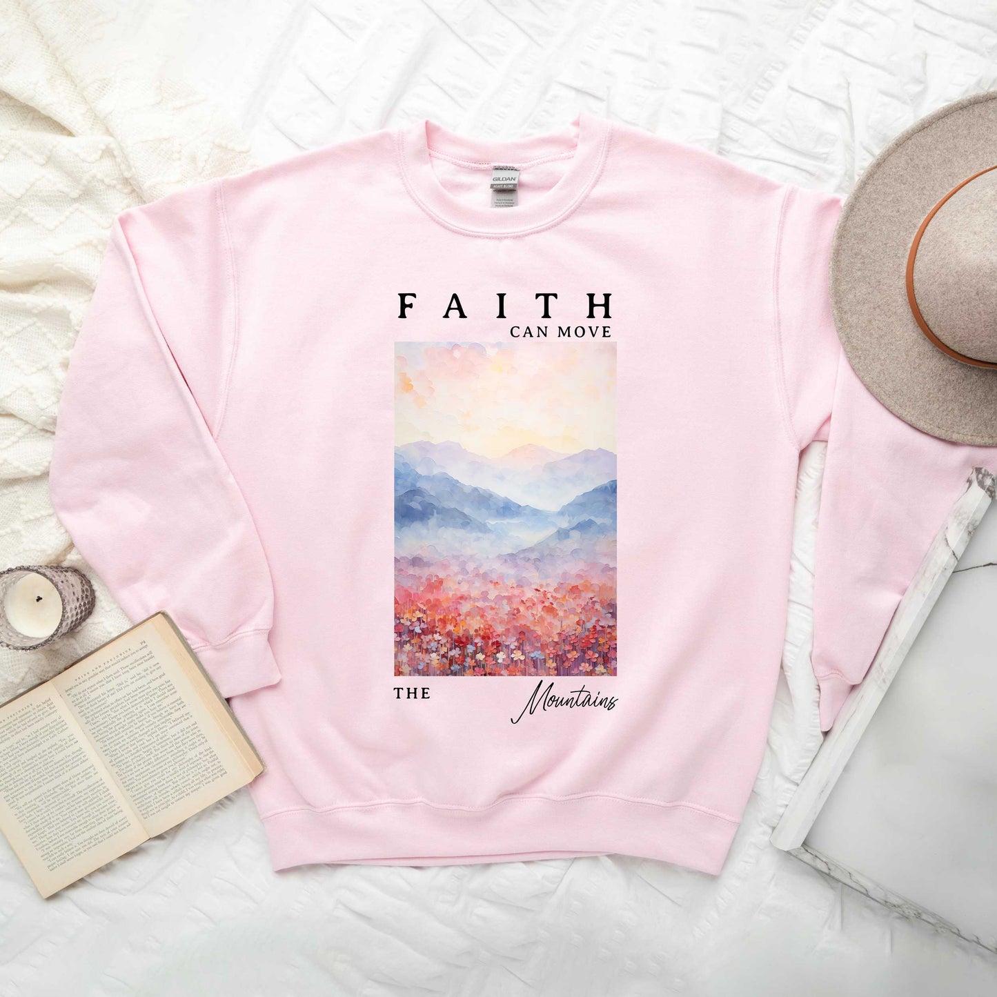Faith Can Move Watercolor | Sweatshirt