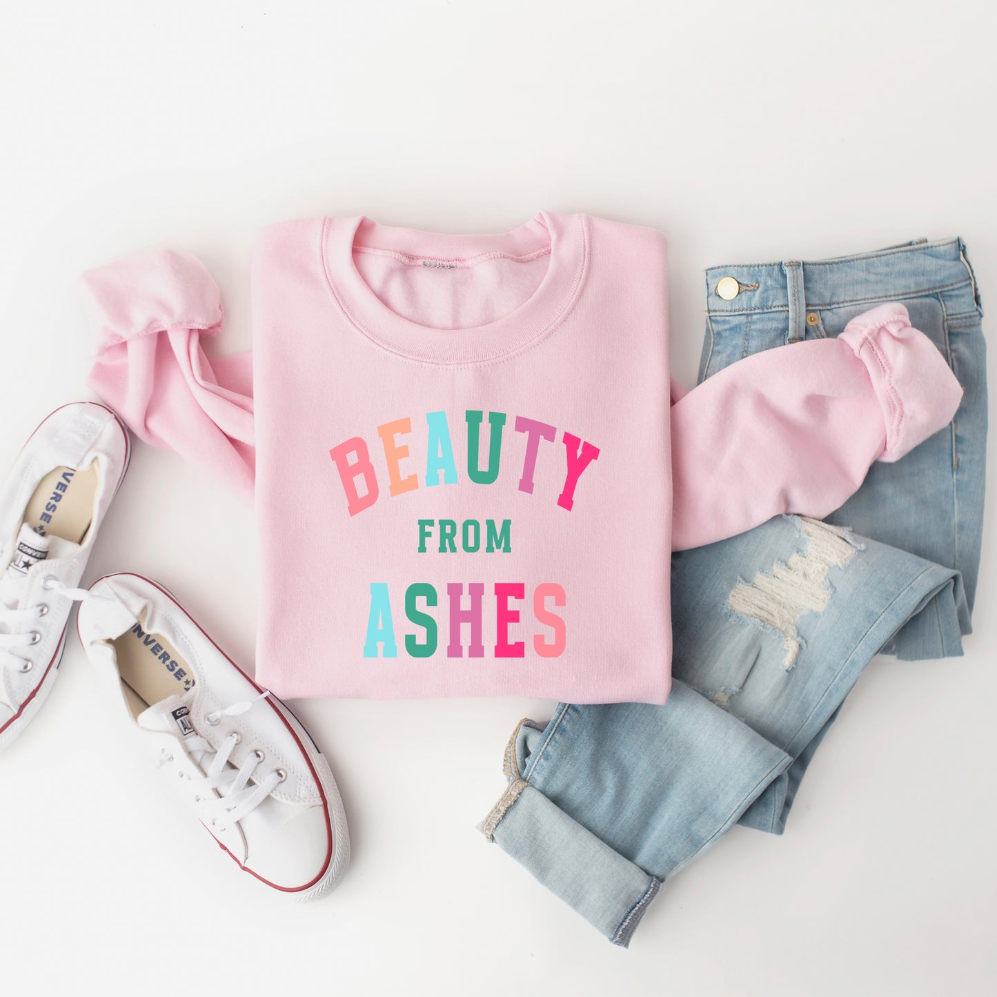 Beauty From Ashes Colorful | Graphic Sweatshirt