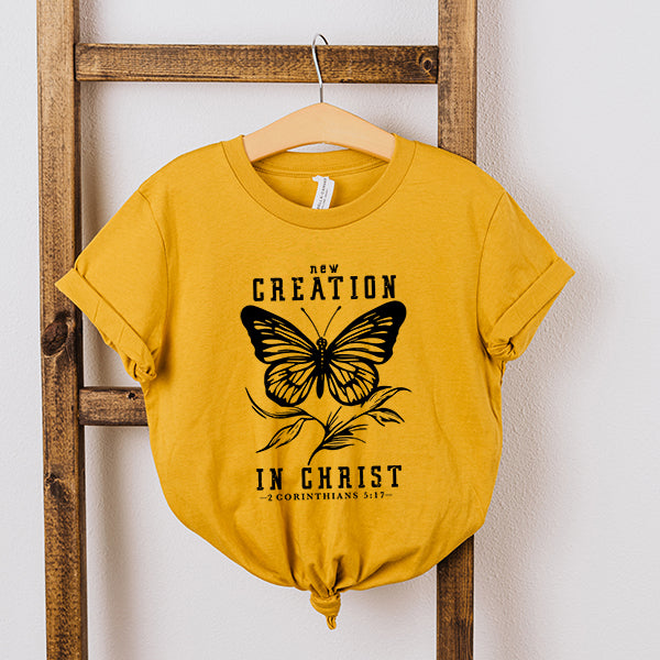 New Creation In Christ Butterflies Youth Short Sleeve Crew