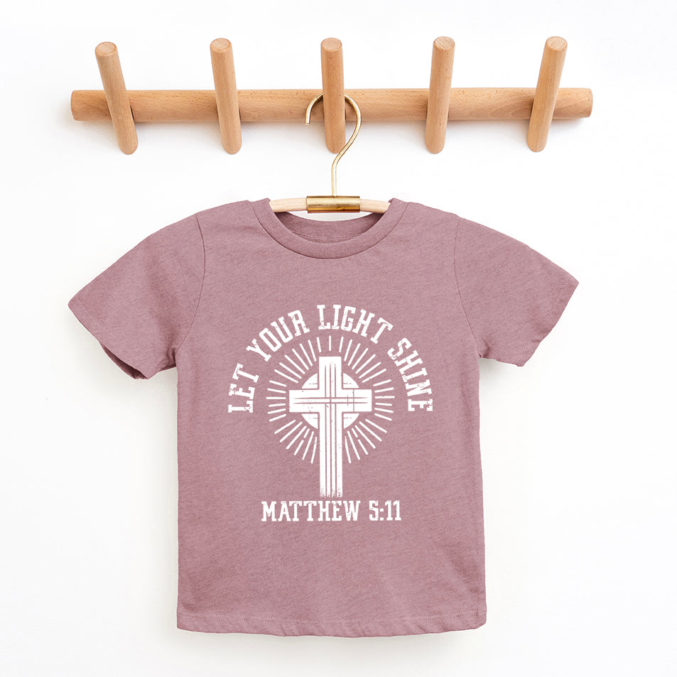 Let Your Light Shine Cross Youth Short Sleeve Crew