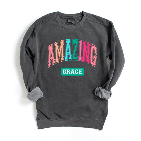 Grace Block Colorful | Garment Dyed Sweatshirt