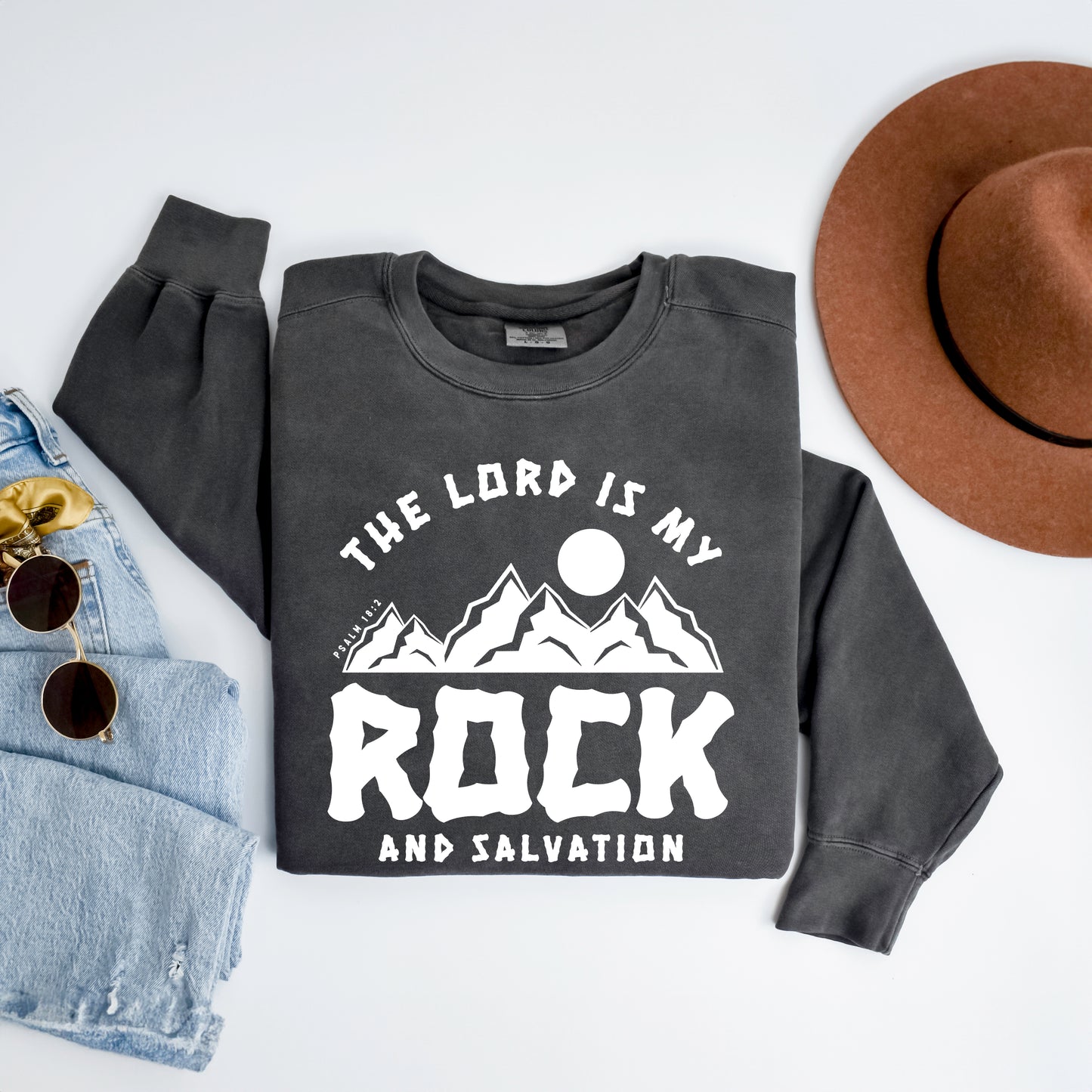 The Lord Is My Rock | Garment Dyed Sweatshirt