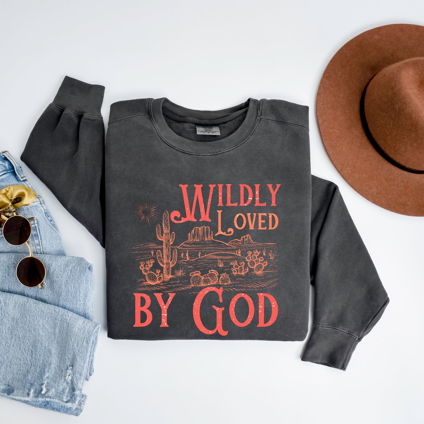 Wildly Loved Cactus | Garment Dyed Sweatshirt