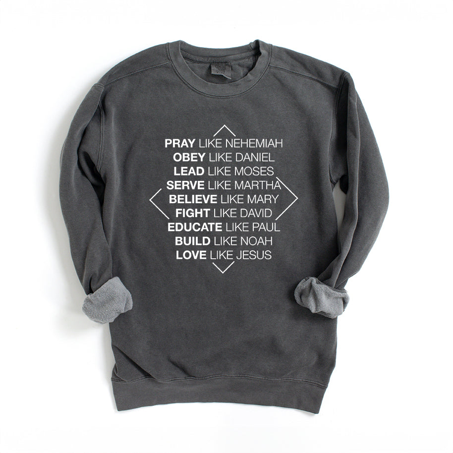 Spiritual Super Role Models | Garment Dyed Sweatshirt